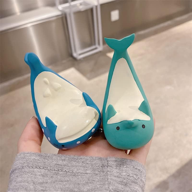 JCSMARTEC Cute Dolphin Shark Whale Phone Holder, Resin Funny Creative Animal Desk Phone Stand Mount Free Your Hands Lovely Office Decor (Dolphin Design) - Image 5